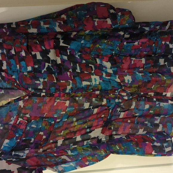 Pattered retro blouse - Picture 4 of 5